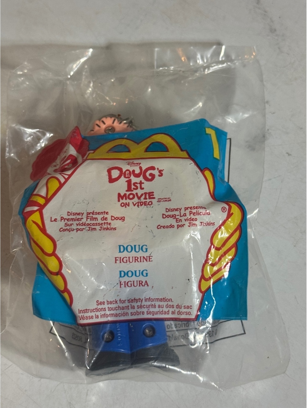 1999 McDonald's Doug's 1st Movie on video Toy #1 Doug new in bag